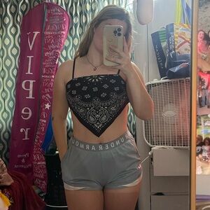 Bandana top black and white